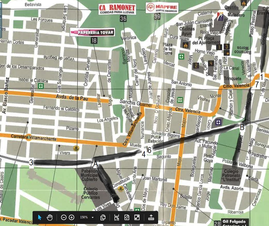 Riba-roja proyecta siete itinerarios urbanos se�alizados para ir de forma segura al colegio