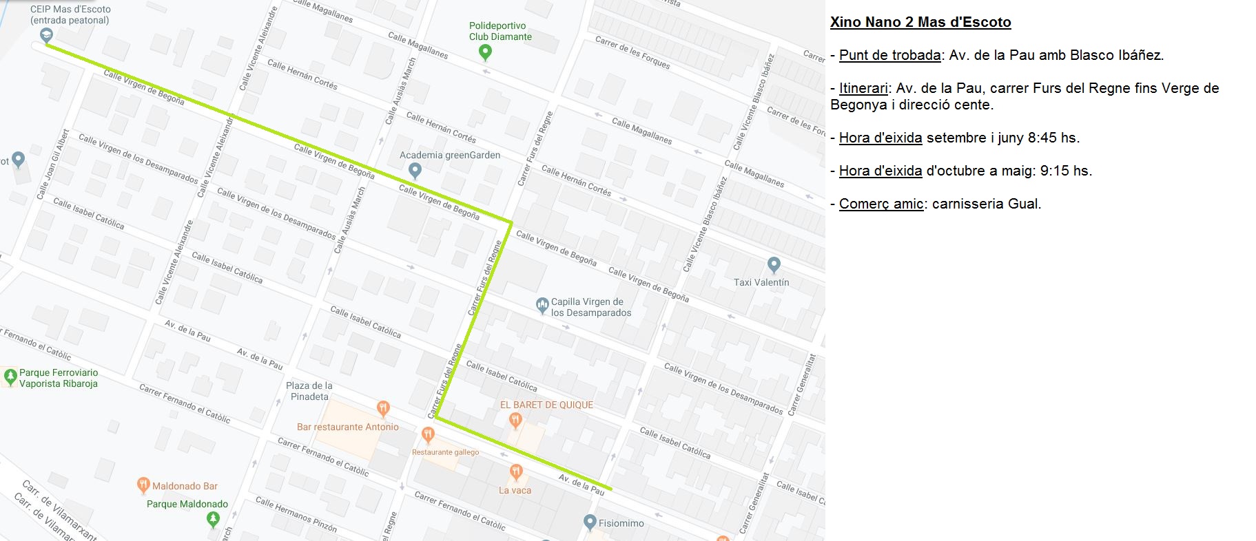 Riba-roja proyecta siete itinerarios urbanos se�alizados para ir de forma segura al colegio