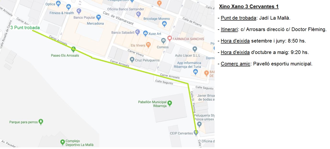 Riba-roja proyecta siete itinerarios urbanos se�alizados para ir de forma segura al colegio