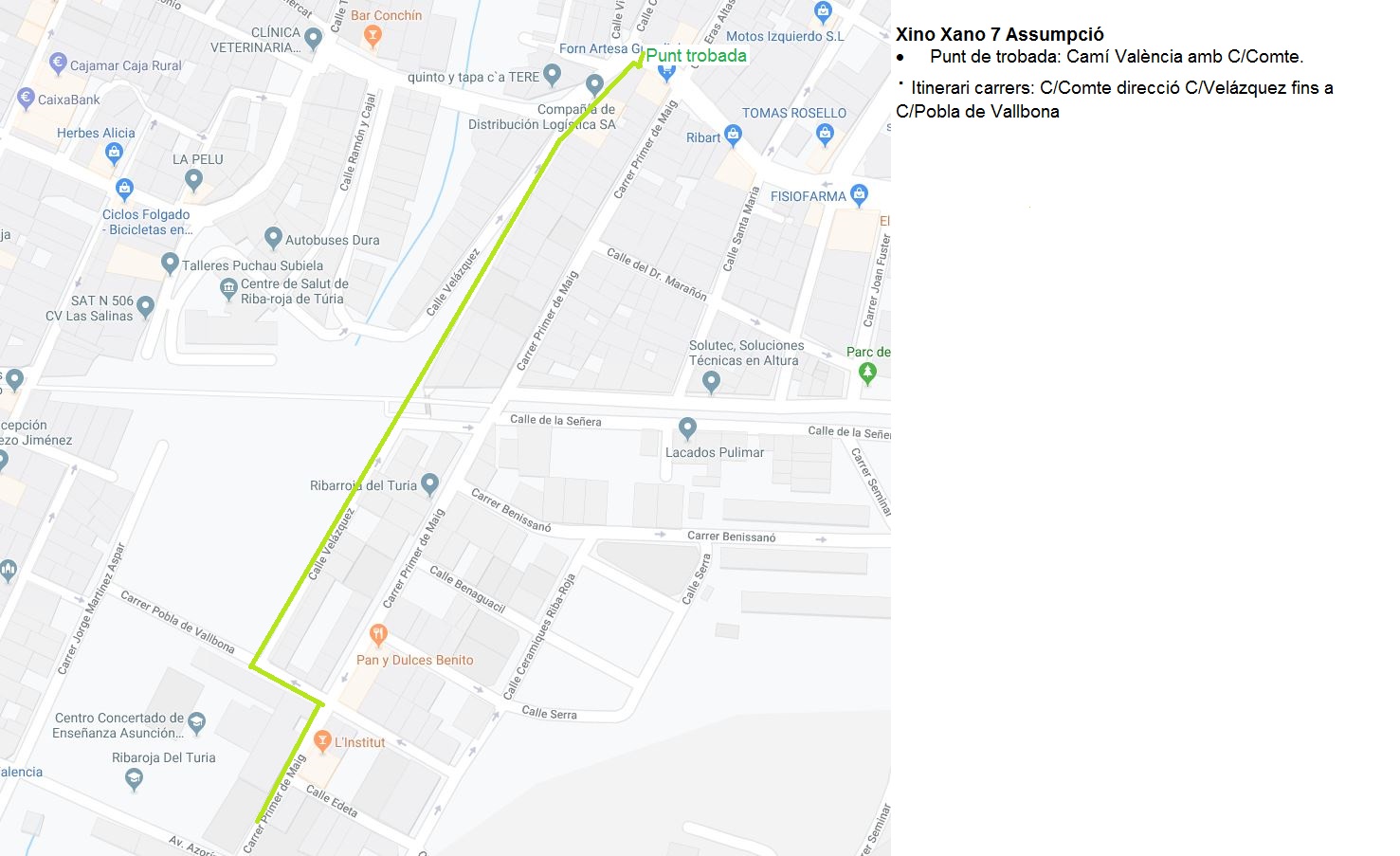 Riba-roja proyecta siete itinerarios urbanos se�alizados para ir de forma segura al colegio