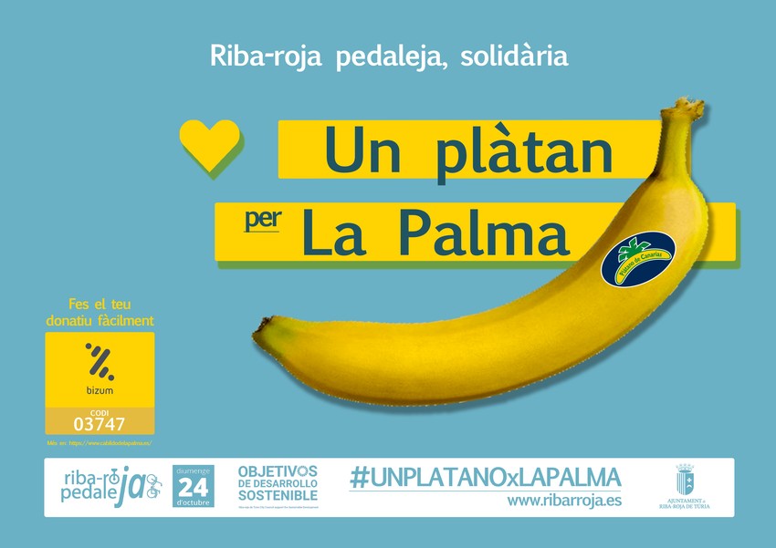 Riba-roja se solidaritza amb Canàries a través de la campanya 'Un plàtan per la Palma'