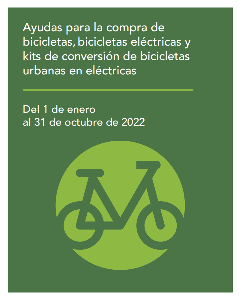 Ajudes per a la compra de bicicletes, bicicletes elèctriques i kits de conversió de bicicletes urbanes en elèctriques 2022