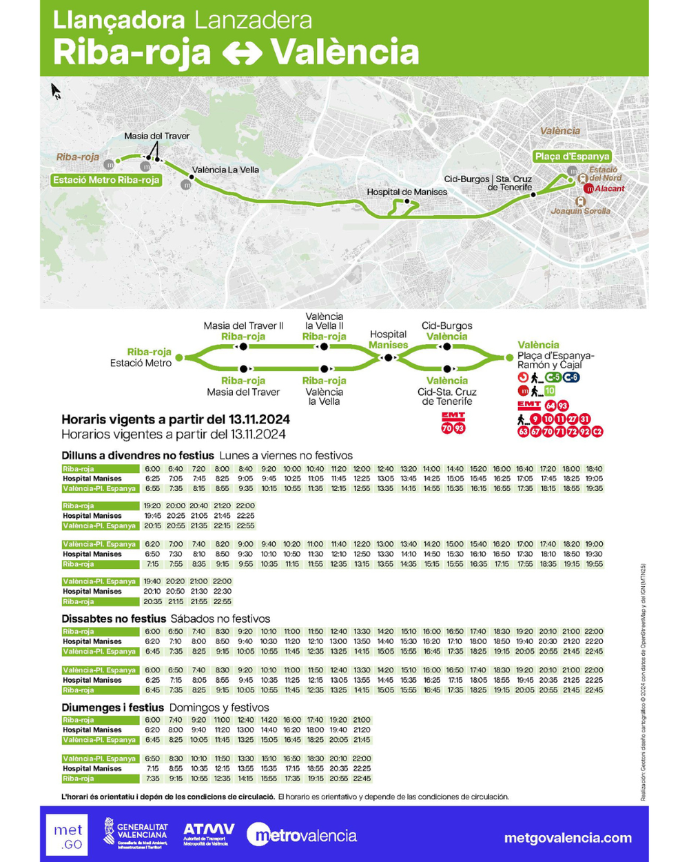 Informacin servicios de transporte con motivo de la DANA