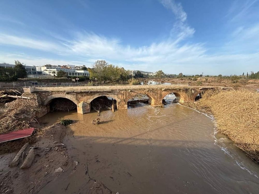 Riba-roja de Tria reconstruir el 'Pont Vell' del siglo XVI destruido por la DANA que serva para comunicar el casco urbano con los campos de cultivo del rea norte del trmino municipal