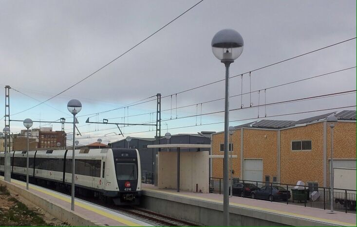 Pruebas del metro en Ribarroja del Turia