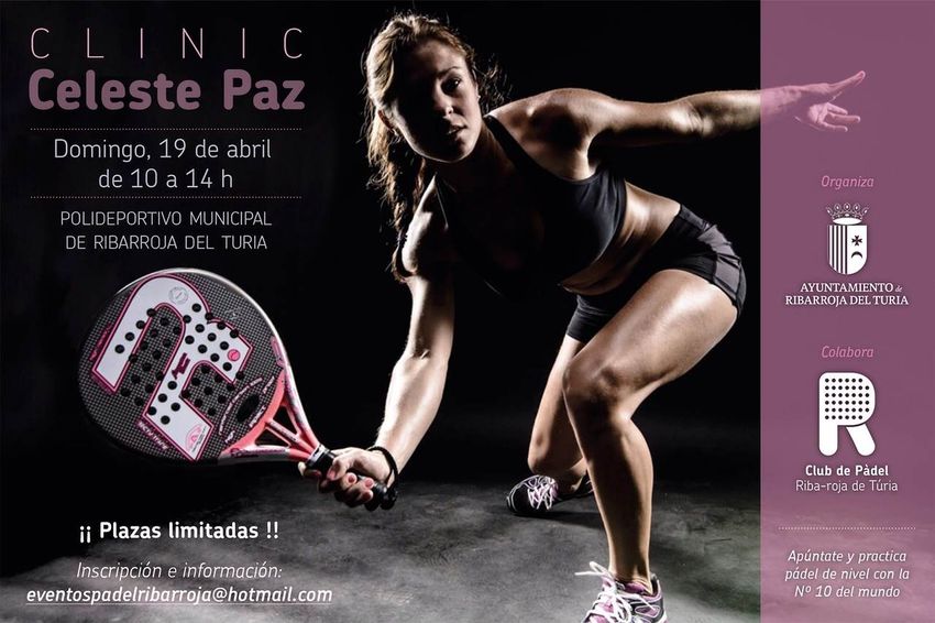La jugadora de p�del, Celeste Paz realizar� un clinic en Ribarroja del T�ria