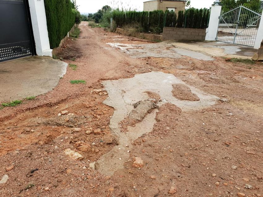El Ayuntamiento inicia de forma urgente la reparacin de los caminos rurales afectados por las fuertes lluvias