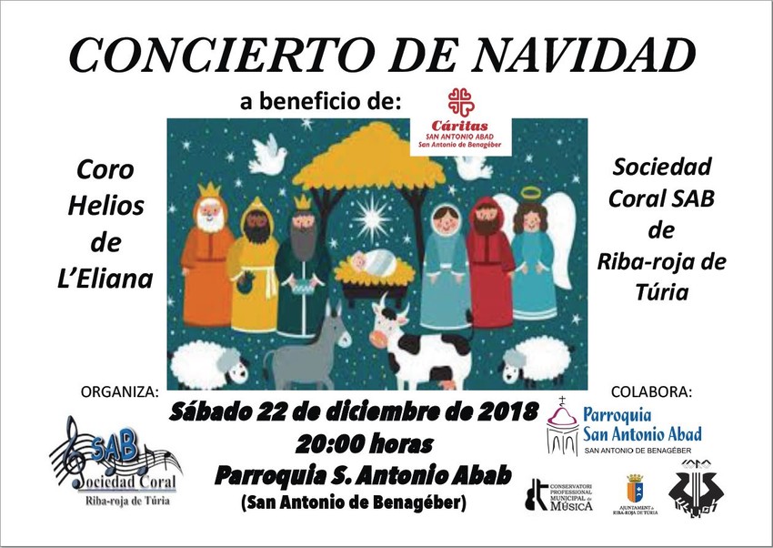 Concerts de Nadal 2018 de la Societat Coral SAB de Riba-roja de Tria