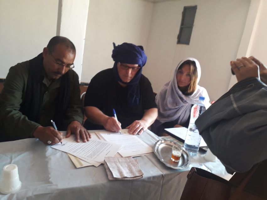 Riba-roja firma el hermanamiento con el pueblo saharaui  Ben Zaran (Dajla)